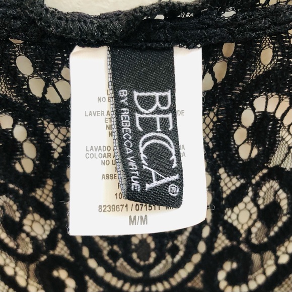BECCA by Rebecca Amore Black Lace Tunic Coverup NWT - Picture 5 of 7